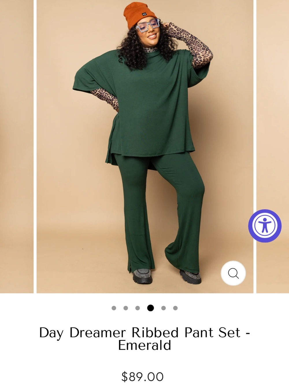 WKNDChasers Day Dreamer Ribbed Knit set in Emerald XL NWOT